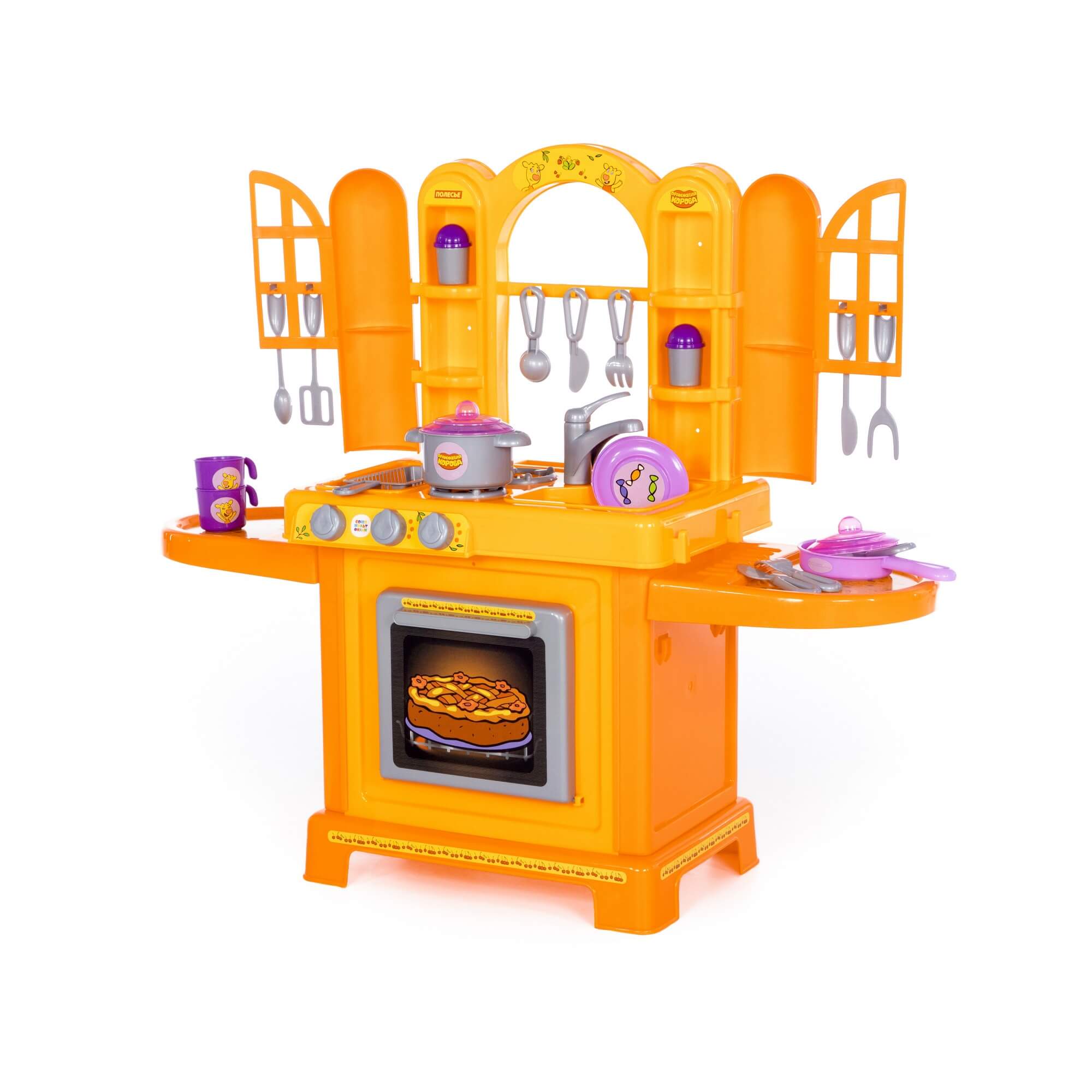 Кухня детская игровая Полесье Оранжевая корова, большая