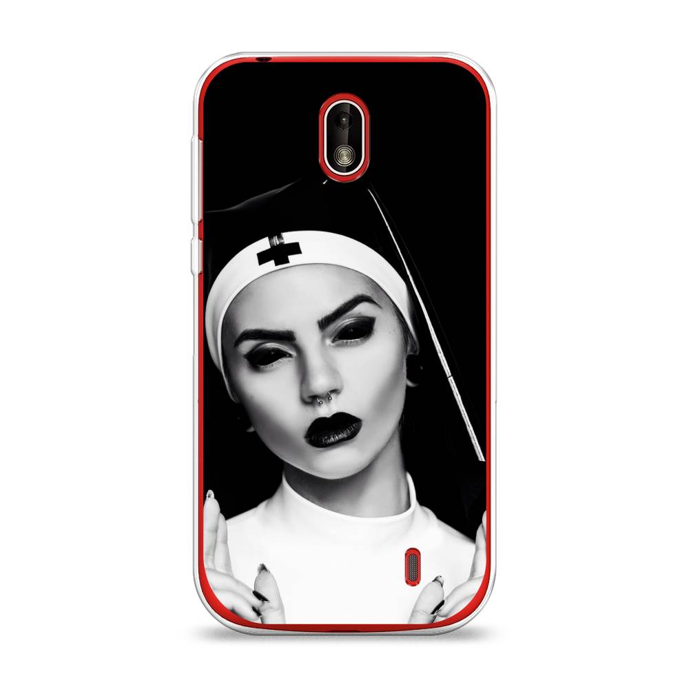 

Чехол Awog на Nokia 1 / Нокиа 1 "Черная монашка", Серый;черный, 121250-9
