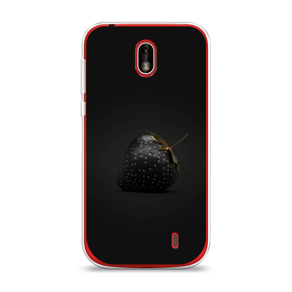 

Чехол Awog на Nokia 1 / Нокиа 1 "Черная клубника", Золотистый;черный;серый, 121250-10