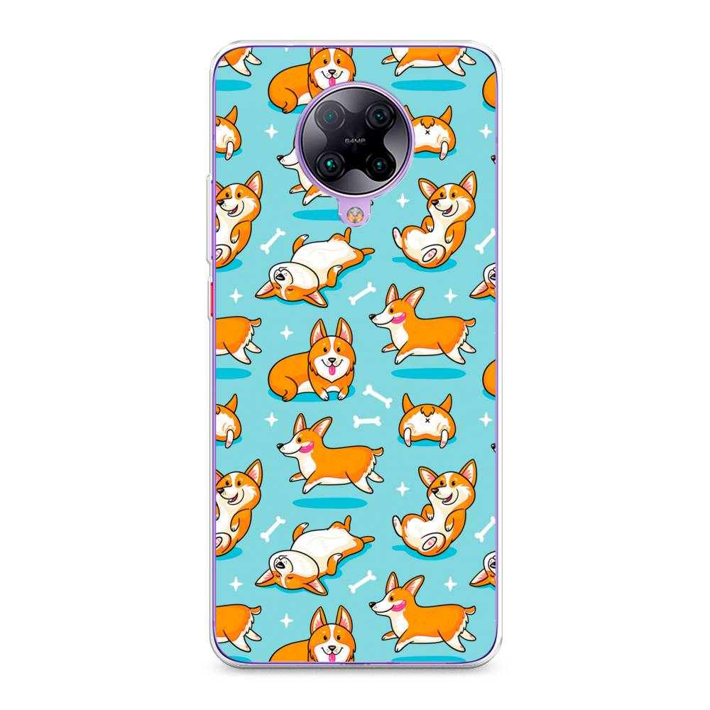 

Чехол Awog на Poco F2 Pro/Redmi K30 Pro "Веселые корги", Разноцветный, 37050-2