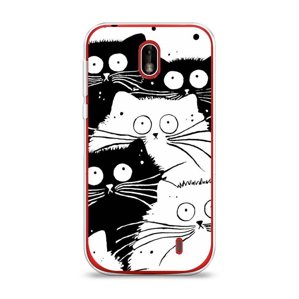 

Чехол Awog на Nokia 1 / Нокиа 1 "Коты черно-белые", Черный;белый, 121250-2