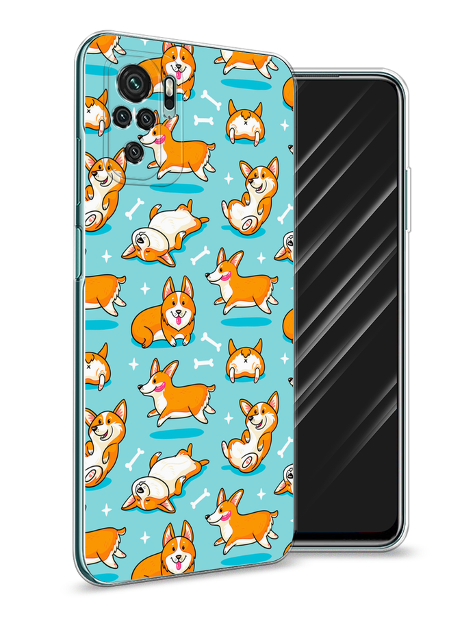 

Чехол Awog на Xiaomi Redmi Note 10/Note 10S/M5s "Веселые корги", Разноцветный, 39950-2