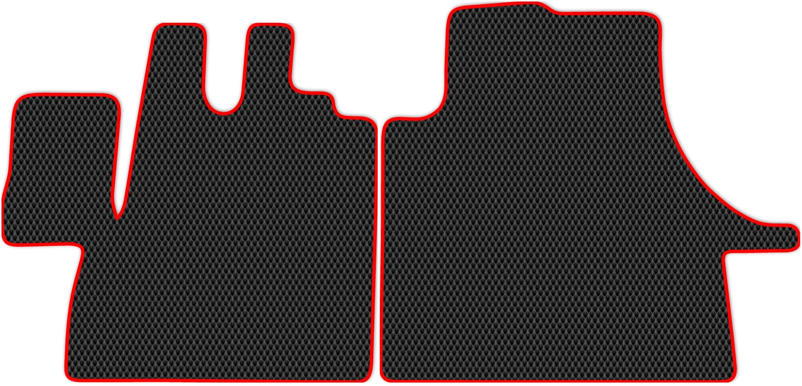 

Коврики ЭВА в салон для Fiat Ducato 2002 - 2012, 2 шт. черный, красный кант, 2008-S2NL-H