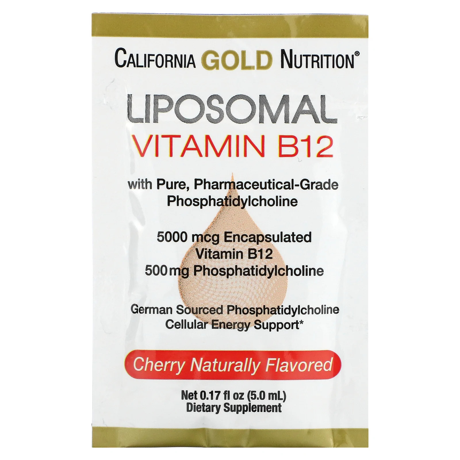 Купить California Gold Nutrition Liposomal Vitamin B12, 30 Packet x 5 ml