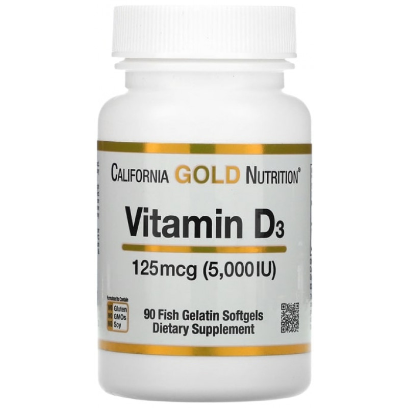 Купить California Gold Nutrition Liposomal Vitamin D3, 125 mcg 5, 000 IU, 30 Packets 5.0 ml