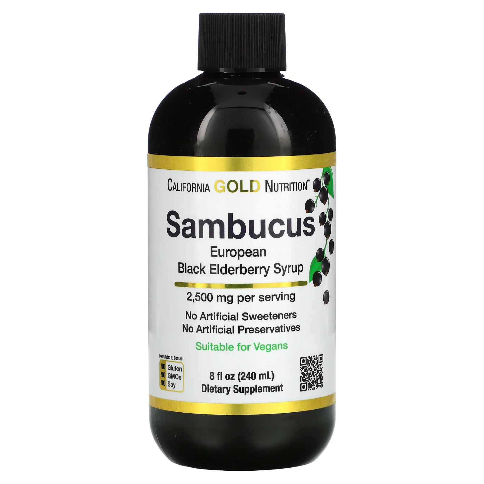 

California Gold Nutrition Adult Sambucus Elderberry, 8 fl oz (240 ml), Adult Sambucus Elderberry, 8 fl oz (240 ml)