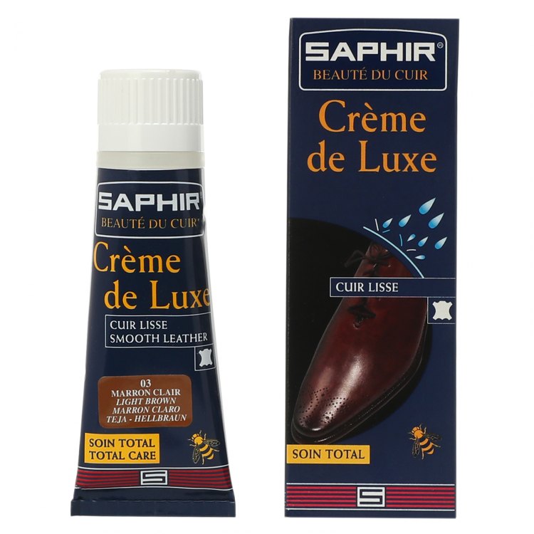 

Крем для обуви Saphir CREME DE LUXE для гладкой кожи коричневый 75 мл, CREME DE LUXE