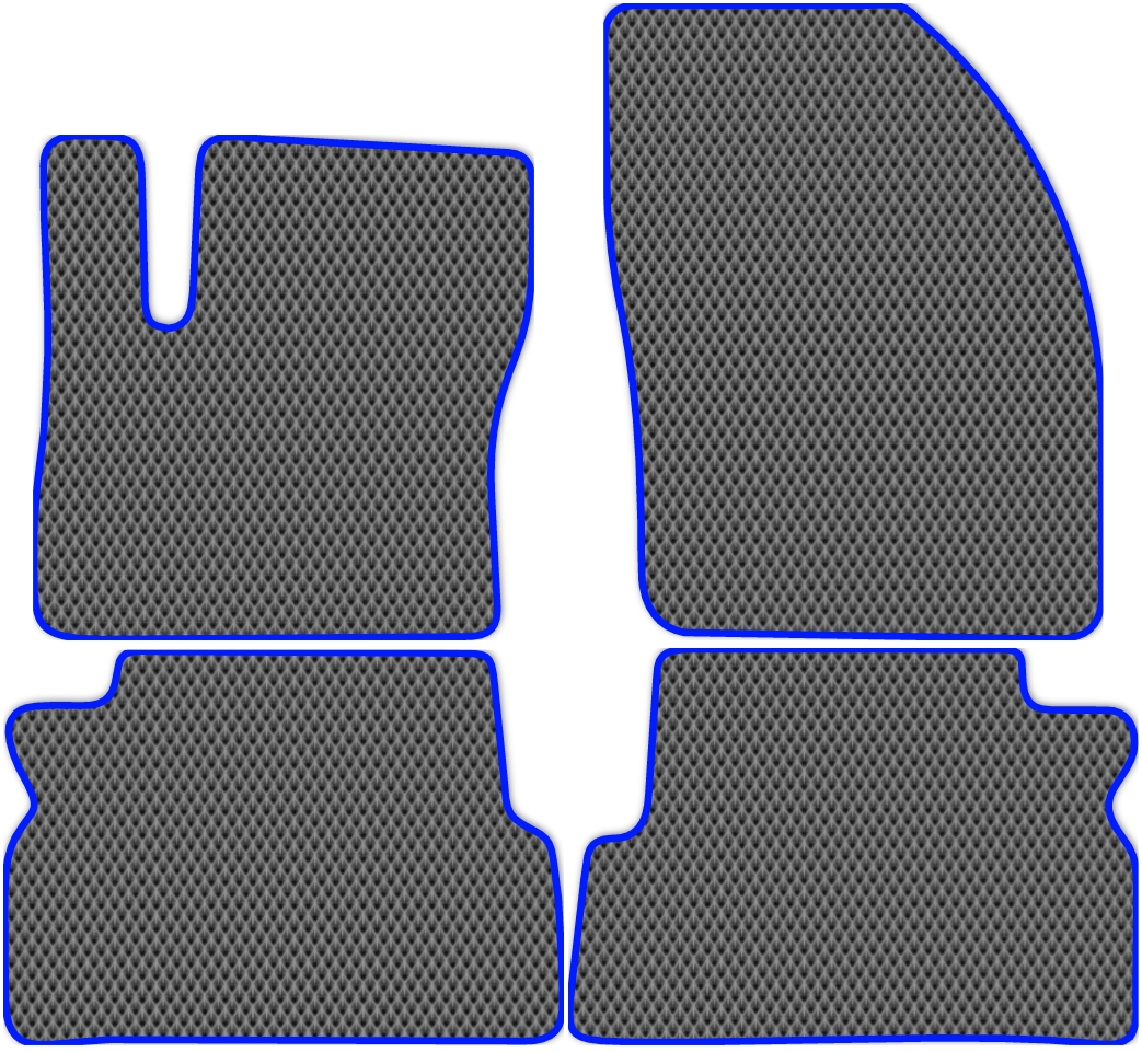 

Коврики ЭВА в салон для Ford C-Max (Mk1) 2003 - 2010, 4 шт. серый, синий кант, 2103-S4NL-H