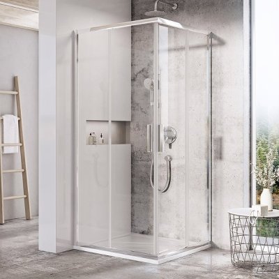 

Ravak Душевой уголок Ravak Blix Slim 80x80 BLSRV2-80 X1LM40C00Z1 профиль Хром стекло прозр