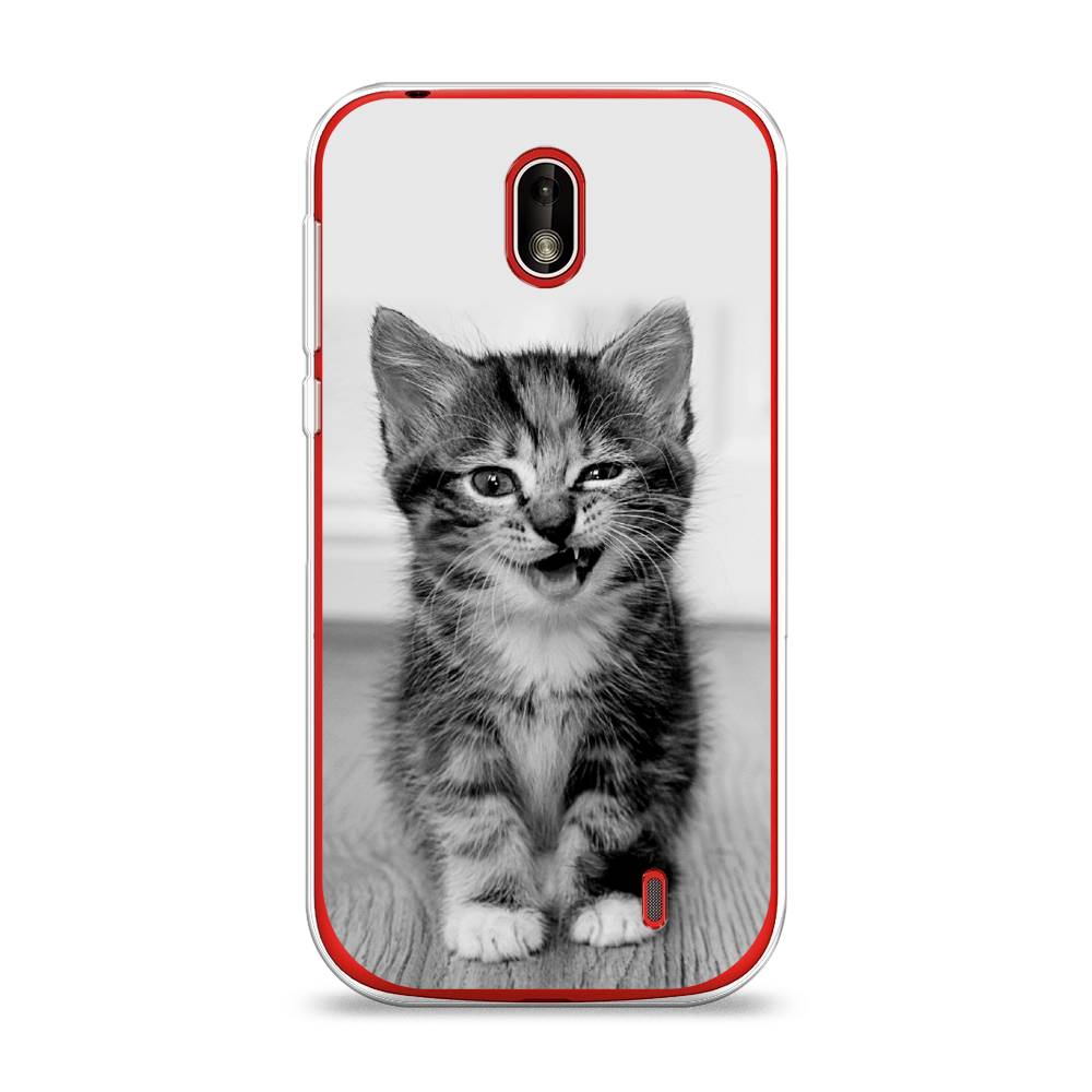 

Чехол Awog на Nokia 1 / Нокиа 1 "Подмигивающий котенок", Черный;серый, 121250-1
