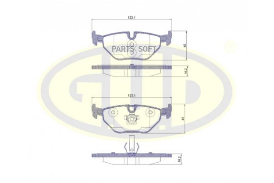 GUD GBP026540 Колодки тормозные задние bmw e46 1.6i-2.8i/d 98-.rov 75 1.8-2.5/cdt 99- 1шт