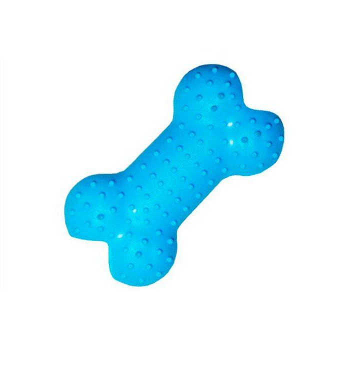 Игрушка для собак Уют Кость литая синяя 8,5 см