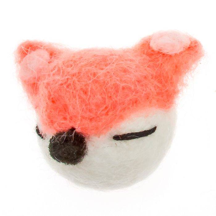 Игрушка для кошек Ambar Лисенок с кошачьей мятой оранжево-белая