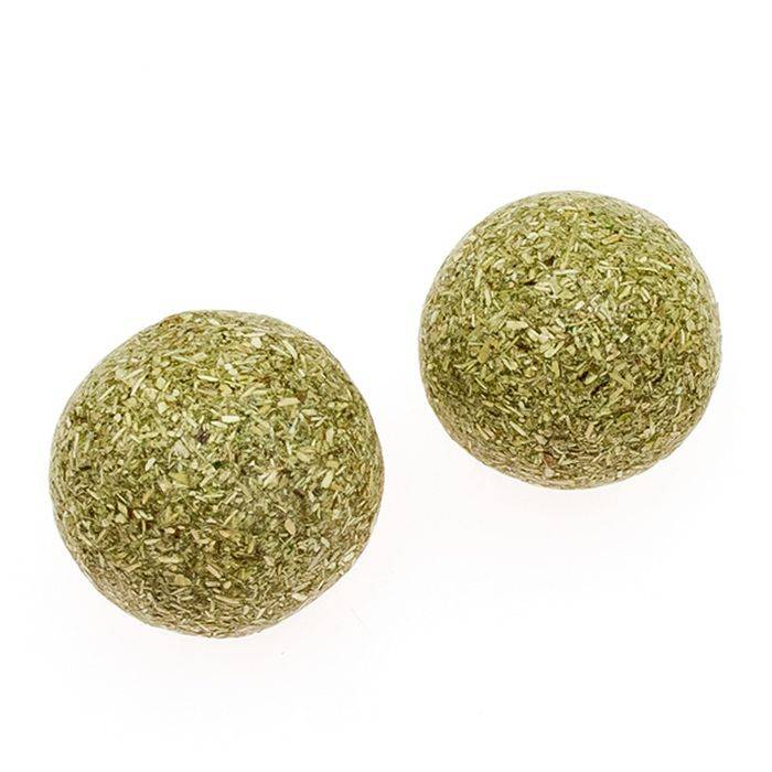 Игрушка для кошек Ambar Шар c кошачьей мятой зеленый 2 шт