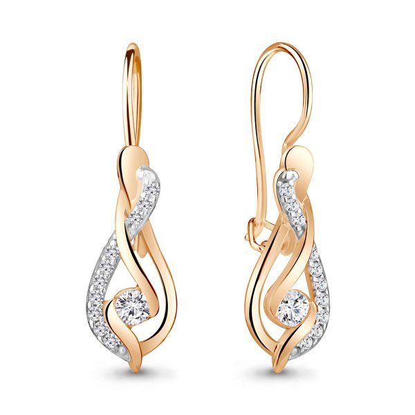 

Серьги из серебра TEO MAORI 848955А.6, фианит, 848955А.6