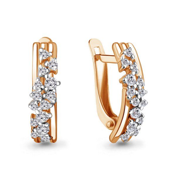 

Серьги из серебра TEO MAORI 849186А.6, фианит, 849186А.6