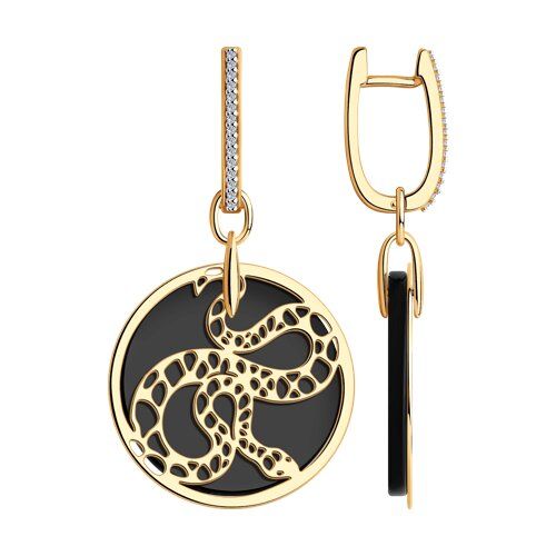 

Серьги подвески из серебра TEO MAORI 893-321-01771-1, агат/фианит, 893-321-01771-1