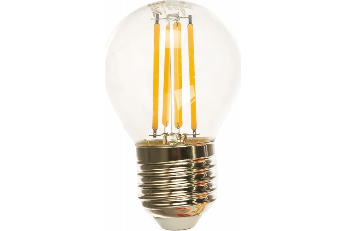 

Лампа светодиодная IN HOME LED-ШАР-deco, 7 Вт, 230 В, Е27, 3000 К, 810 Лм, прозрачная