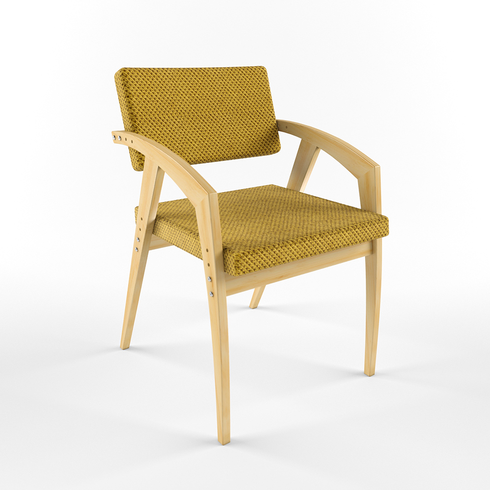 Кресло-стул Робин WOOD Бруно Велюр Охра