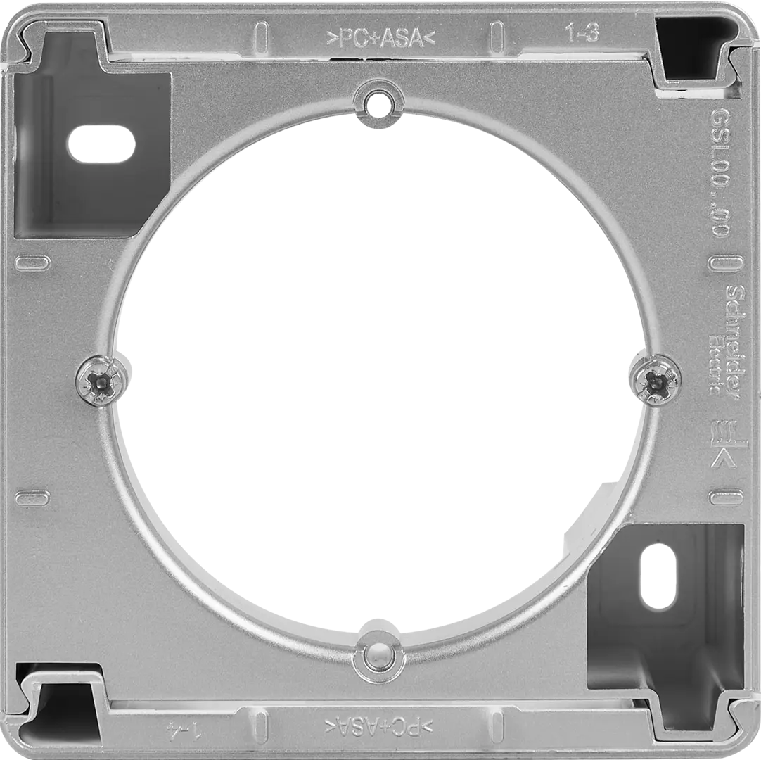 Коробка для наружного монтажа Schneider Electric Glossa 1 пост цвет алюминий рамка на 1 пост schneider electric unica new nu280212