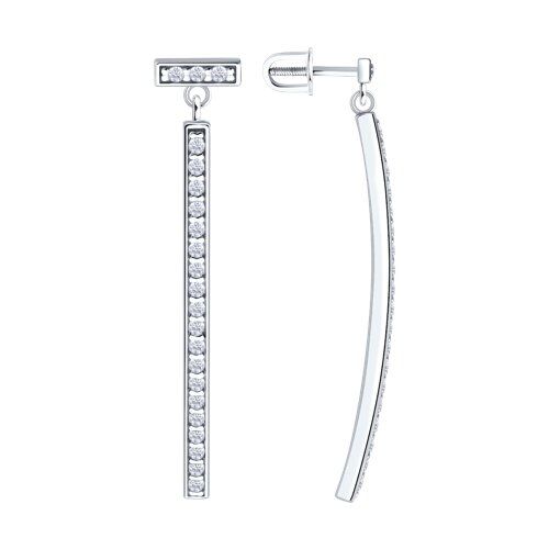 

Серьги подвески из серебра TEO MAORI 894-122-02261-1, фианит, 894-122-02261-1