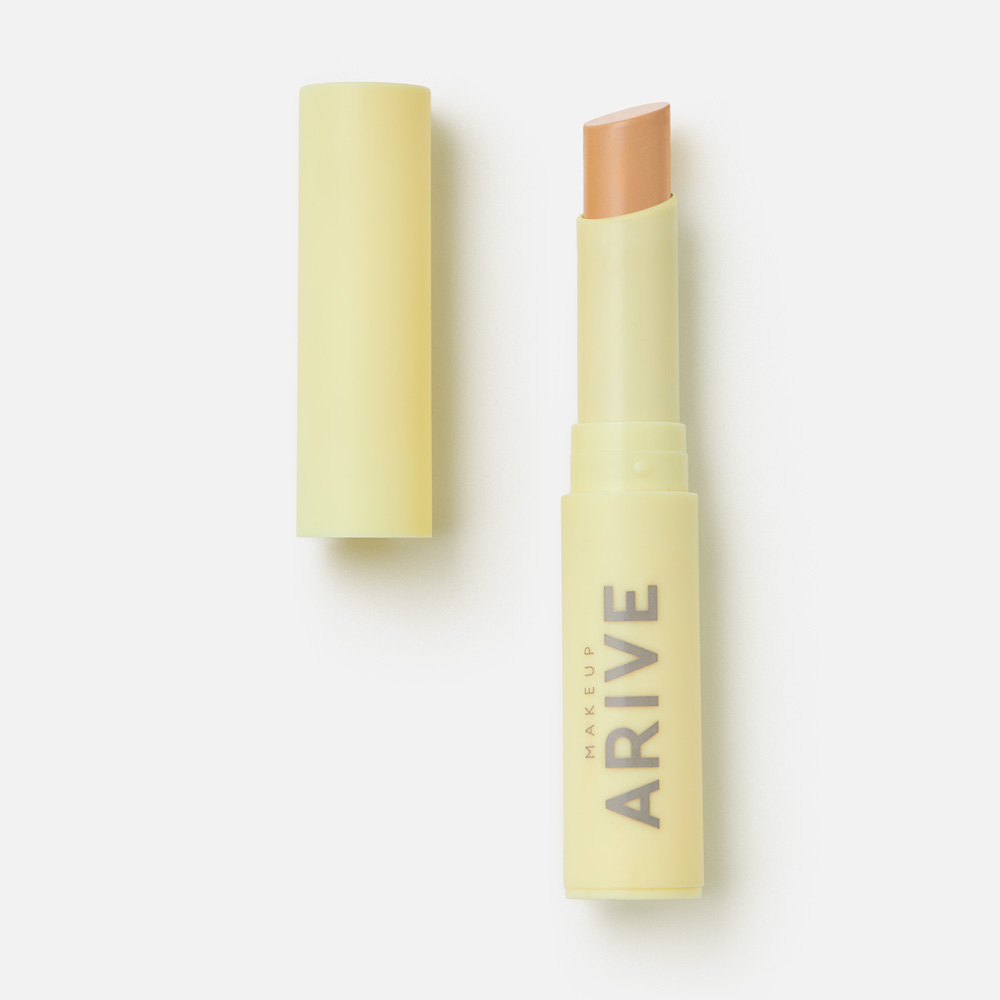 стик хайлайтер arive makeup duo highlighter stick soft matte Консилер для лица ARIVE MAKEUP Semi-Matte Stick Concealer Olive Yellow стик, тон 03, 2 г