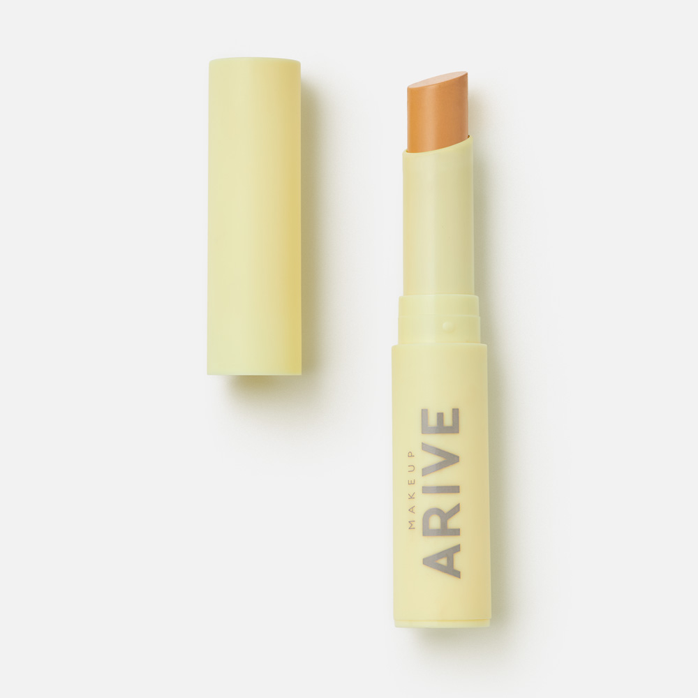 стик хайлайтер arive makeup duo highlighter stick soft matte Консилер для лица ARIVE MAKEUP Semi-Matte Stick Concealer Olive Yellow стик, тон 04, 2 г