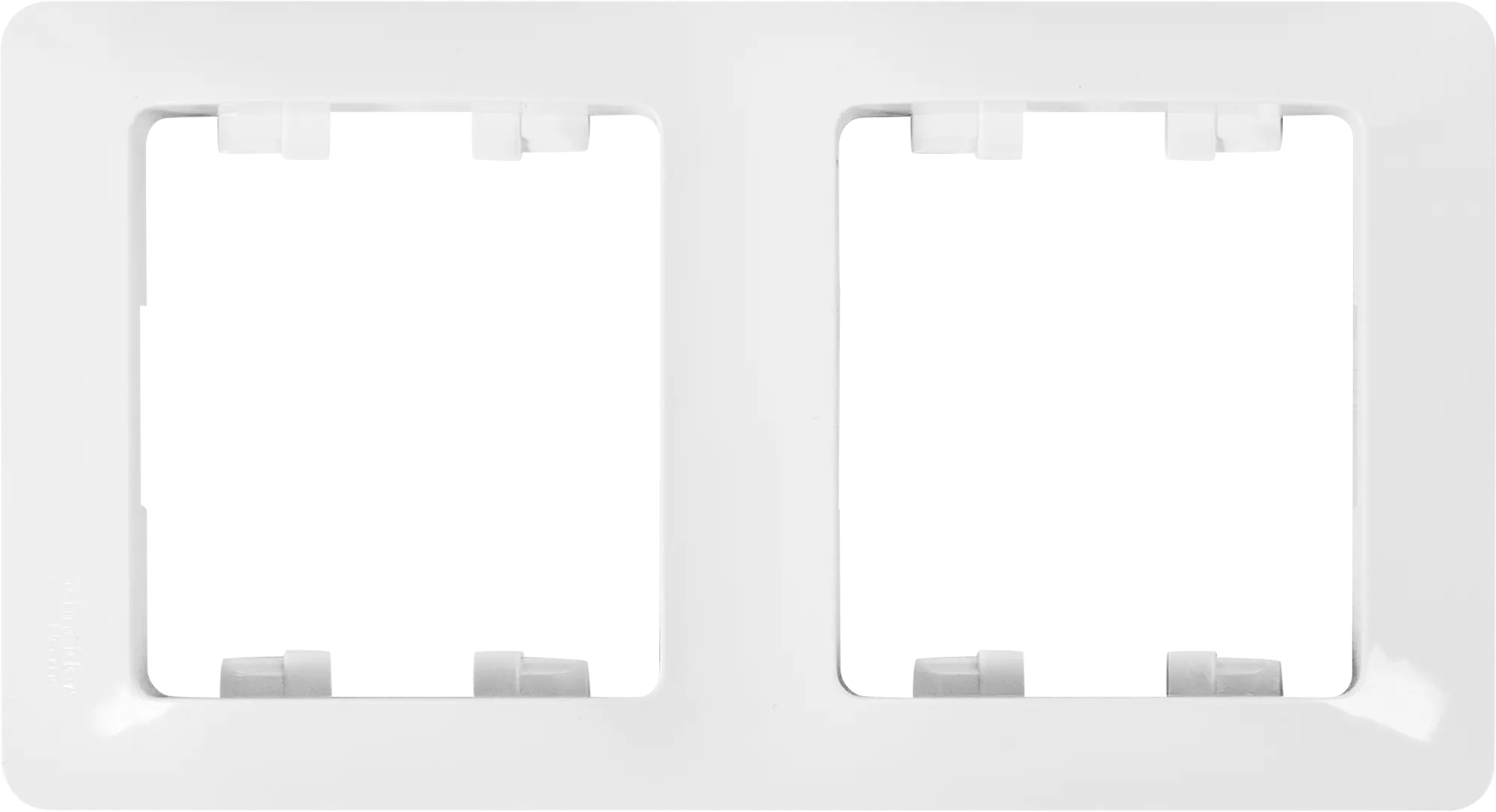 Рамка для розеток и выключателей Schneider Electric Glossa 2 поста вертикальная цвет белый
