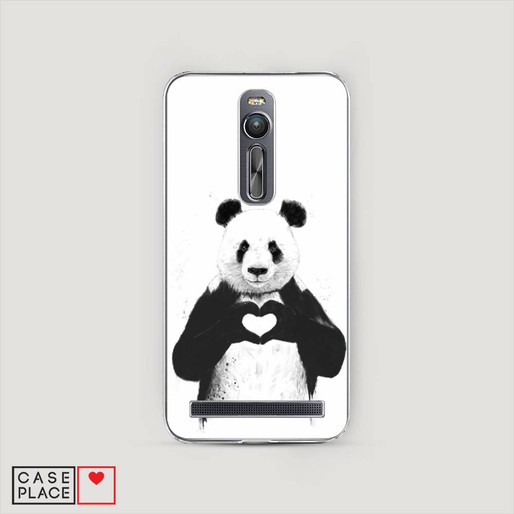 фото Чехол awog "панда love" для asus zenfone 2 ze550ml/ze551ml