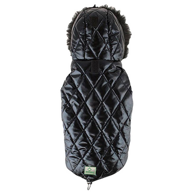 Куртка для собак N1 утепленная на меховой подкладе черная XS