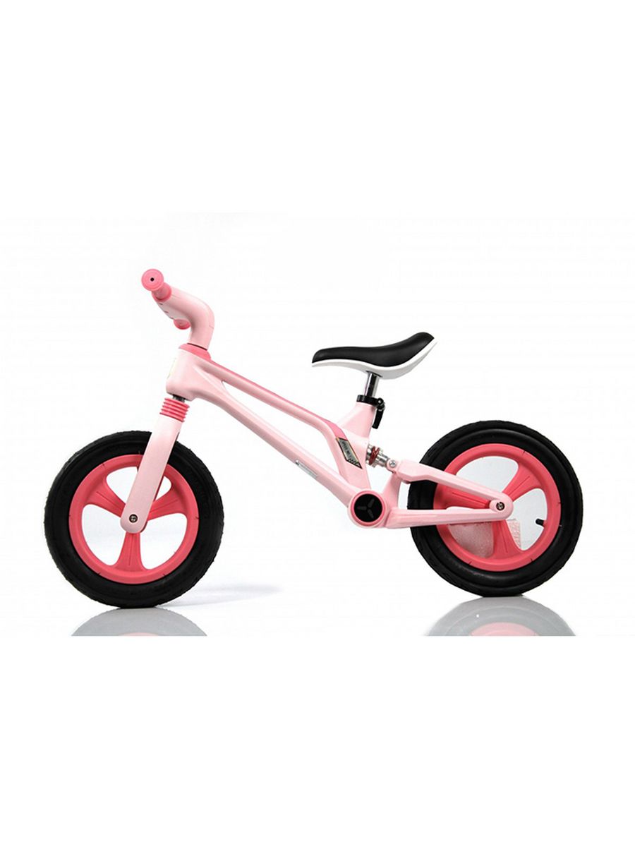Детский беговел RIVERTOYS М002БХ c надувными колесами, розовый
