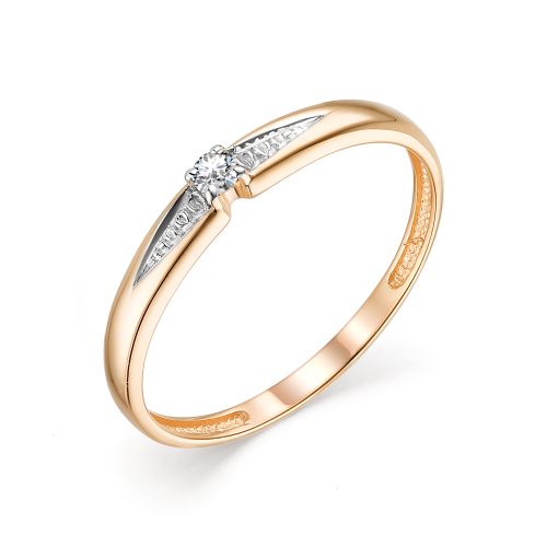 

Кольцо помолвочное из красного золота с бриллиантом р. 16.5 АЛЬКОР 13602-100, 13602-100