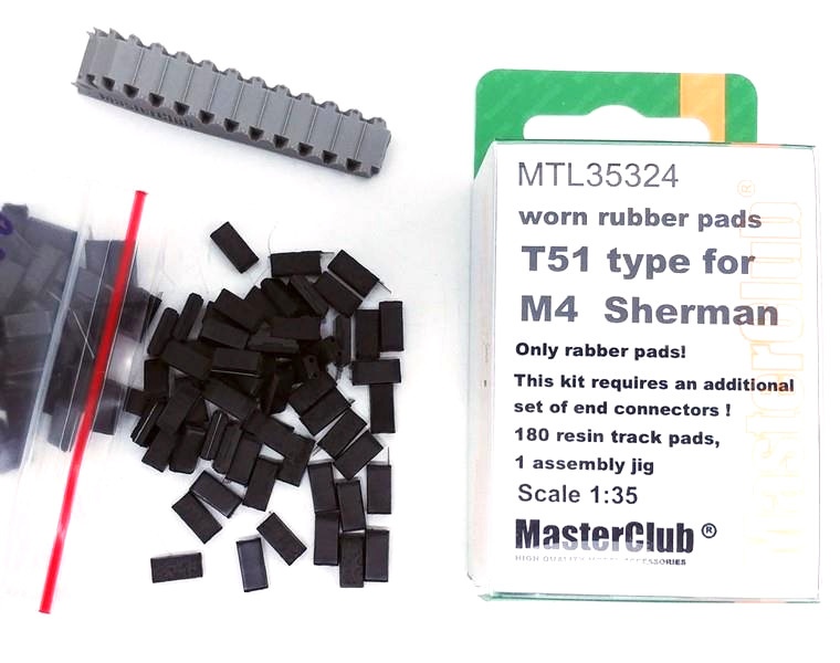 фото Mtl-35324 worn rubber pads t51 type for m4 sherman/m3/ram, в ноборе только 180 подушек, до masterclub