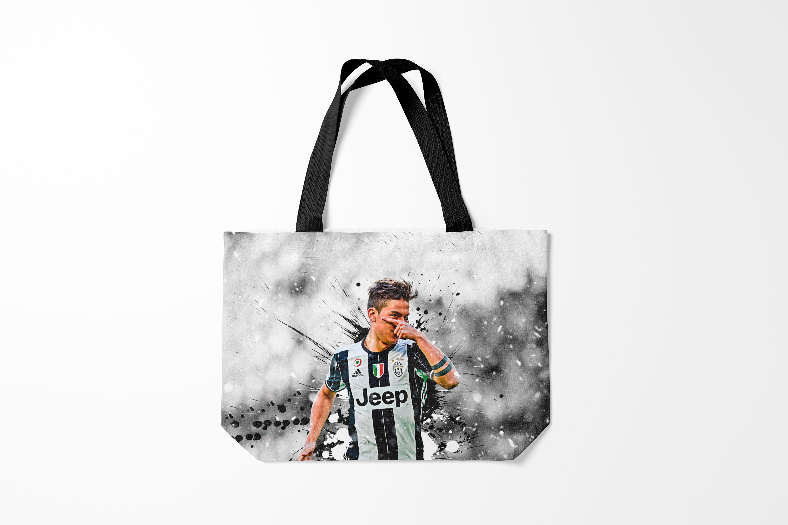 

Сумка шoппер унисекс Burnettie Juventus Пауло Дибала, белый; черный, Juventus Пауло Дибала