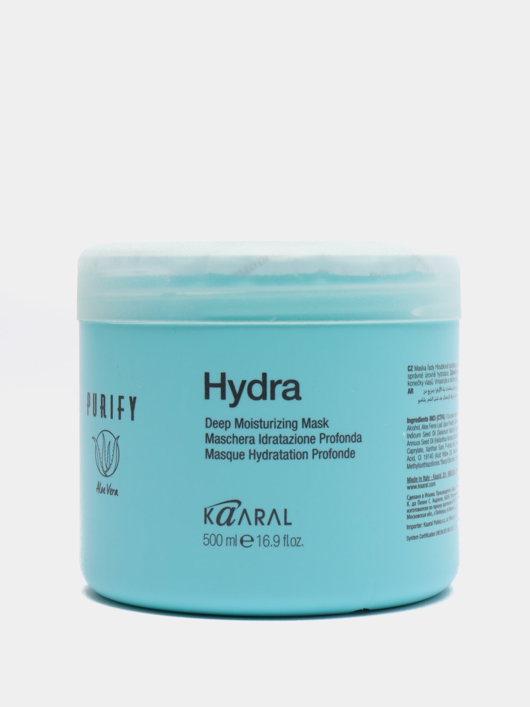 Маска для волос Kaaral PURIFY - SPA Purify Hydra Mask, Интенсивная увлажняющая, 500 мл kaaral шампунь интенсивный энергетический с ментолом energy shampoo purify 300 мл