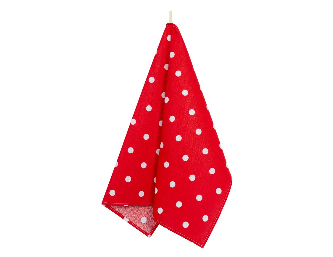 фото Полотенце кухонное "guten morgen"; red polka dot, горох, красный