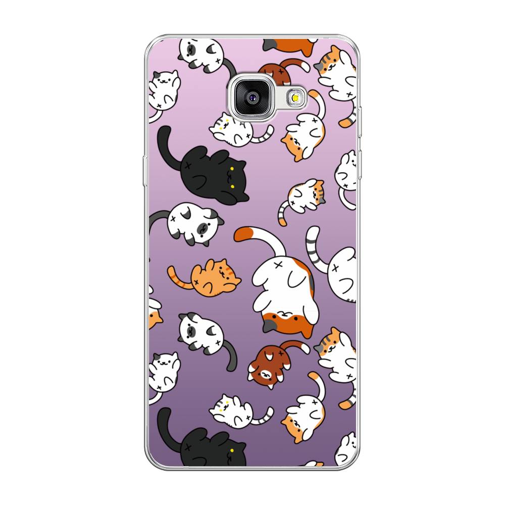

Чехол Awog на Samsung Galaxy A5 2016 / Самсунг A5 2016 "Котопад", Фиолетовый;белый, 20550-7
