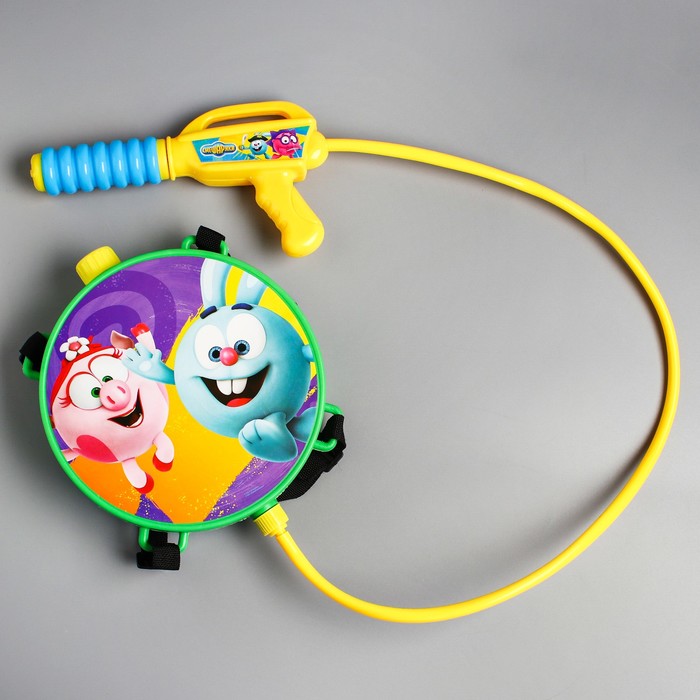 Водный игрушечный ранец с пистолетом, СМЕШАРИКИ детские синтезаторы смешарики 2 режима пластик желтый