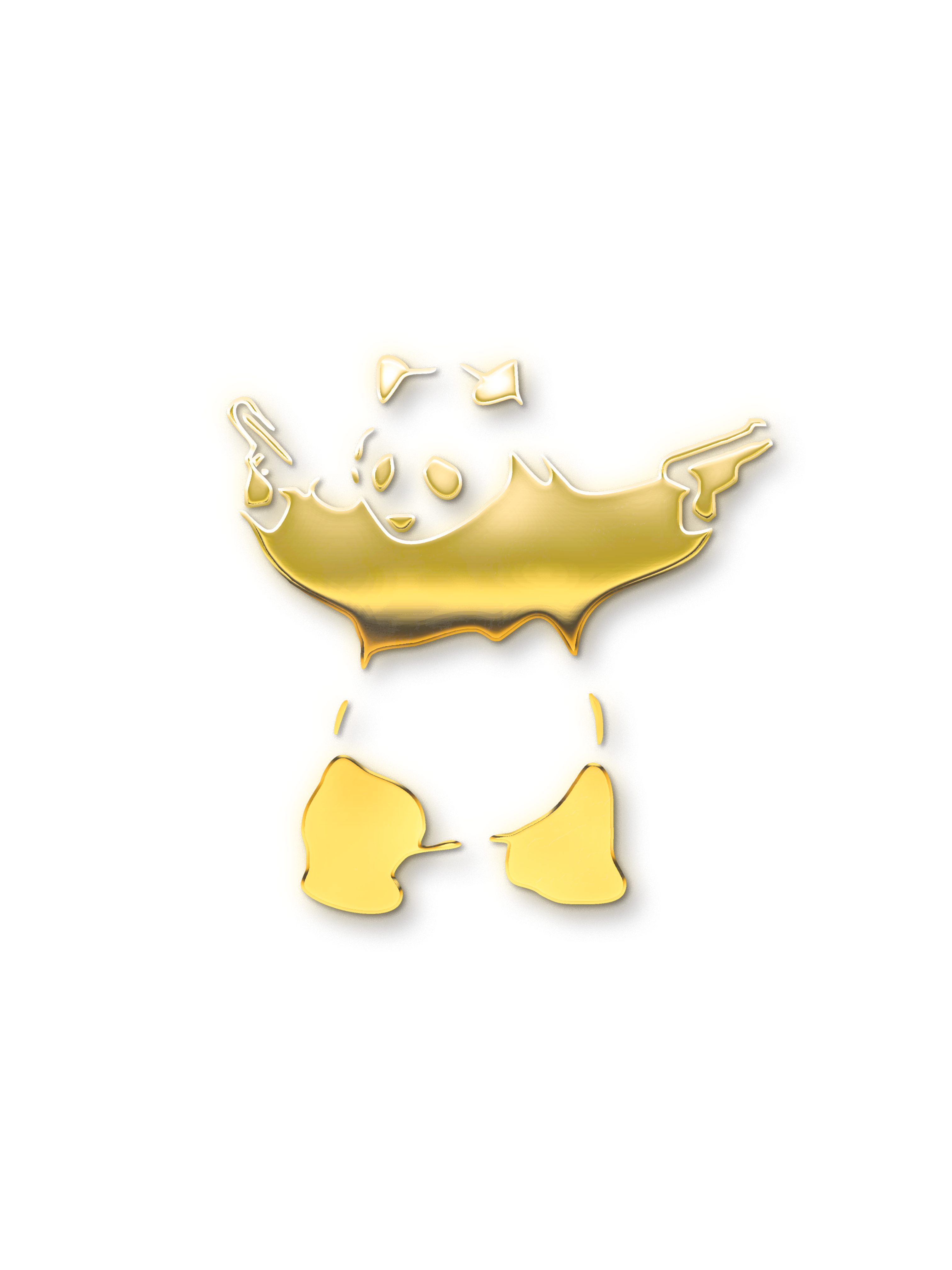 

Наклейка металлическая Silver&Golden Sticker Панда с пистолетами KstG22012, Наклейки