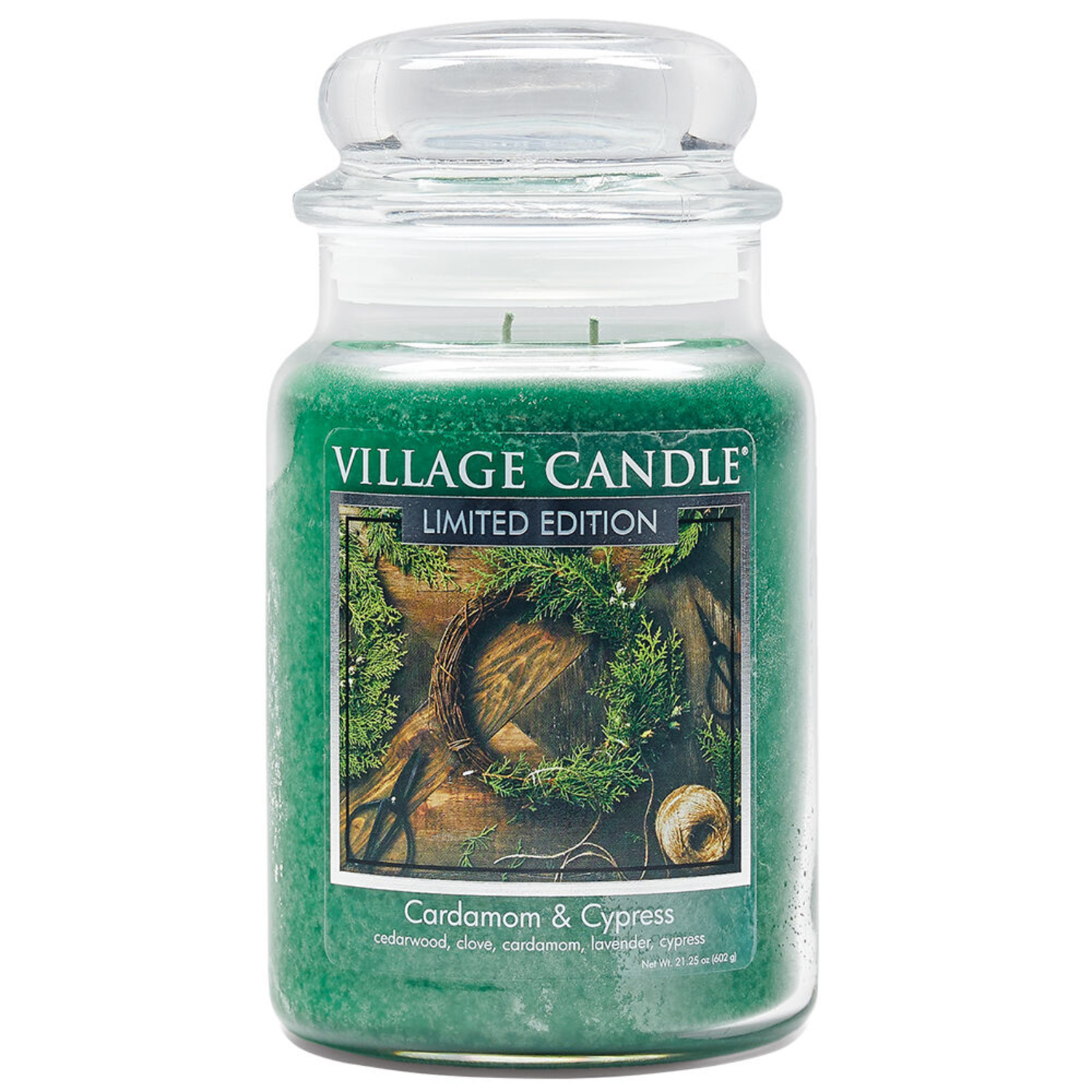 фото Ароматическая свеча village candle "кардамон и кипарис", большая