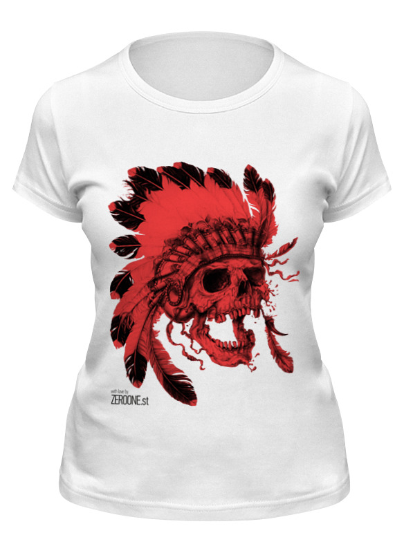 

Футболка женская Printio Skull белая L, Белый, Skull