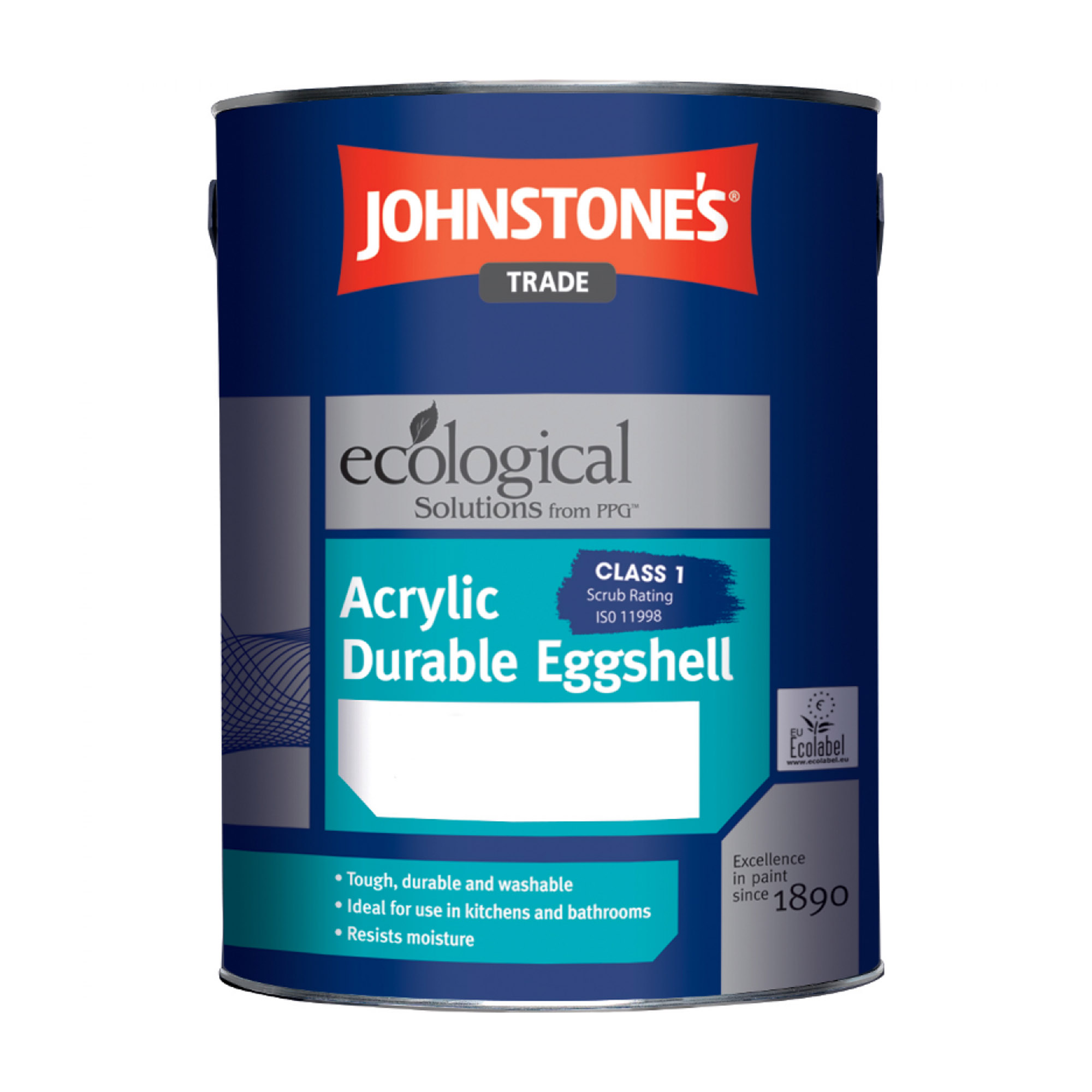 фото Краска johnstones acrylic durable eggshell pastel для влажных помещений 5 л