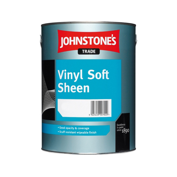 фото Краска johnstones vinyl soft sheen brilliant white для стен и потолков 10 л