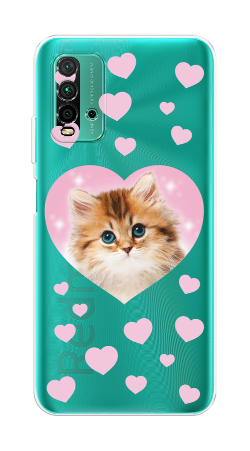 

Чехол на Xiaomi Redmi 9T "Котенок в сердце", Розовый;оранжевый;белый;прозрачный, 39850-1