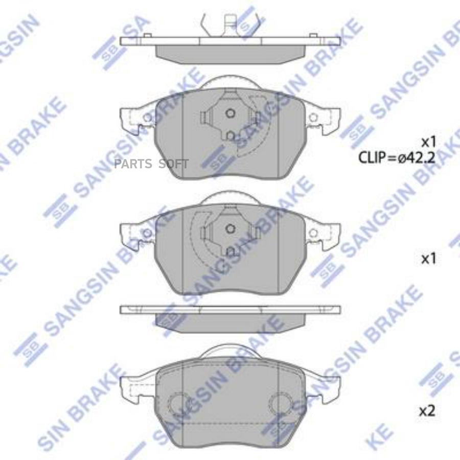 

Колодки тормозные SANGSINBRAKE SP2097A, SP2097A