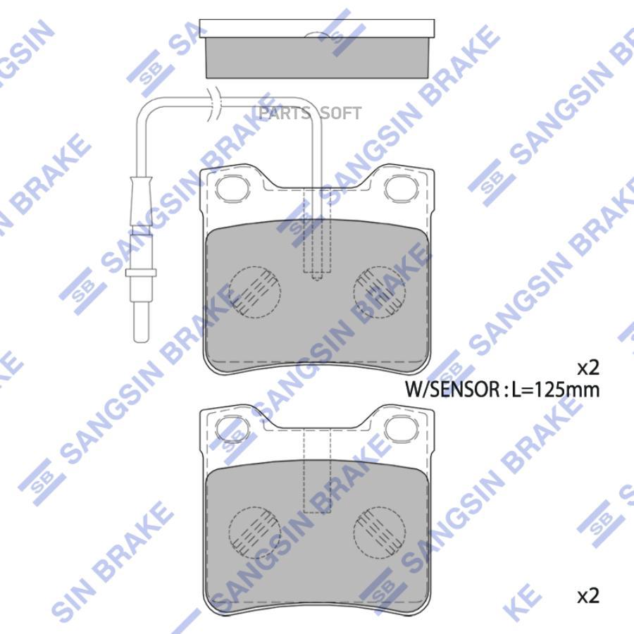 

Колодки тормозные SANGSINBRAKE SP4267A, SP4267A