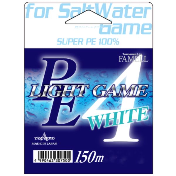 

Шнур PE Yamatoyo LIGHT GAME WHITE Х4 #0.4/7LB (150 м, 0.104 мм, 3.2 кг, белый), LIGHT GAME WHITE New 2022