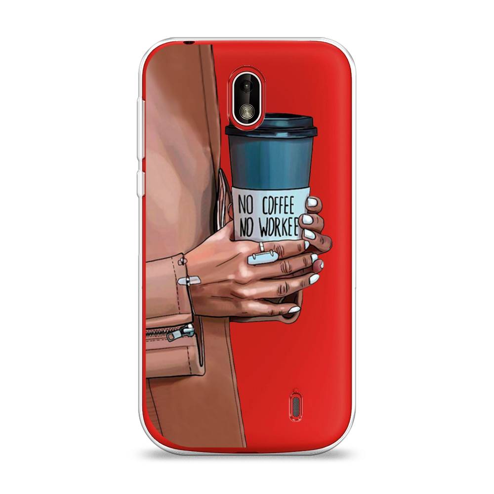 

Чехол Awog на Nokia 1 / Нокиа 1 "No coffee", Коричневый;серый, 121250-7