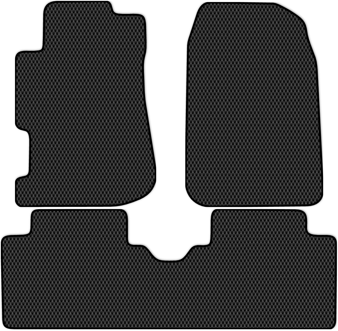 

Коврики ЭВА в салон для Honda Civic 7 2000 - 2006, 3 шт. черный, 2305-W3N-H