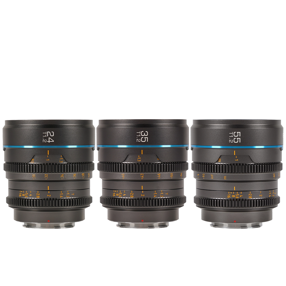 Объектив Sirui Nightwalker 24/35/55mm T1.2 S35 X-mount Grey MS-3SXG (29915)